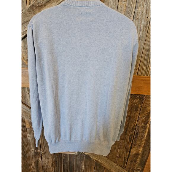 Untuckit size XX Large 2XL mens blue v neck sweater pullover cotton winter warm - Picture 2 of 7